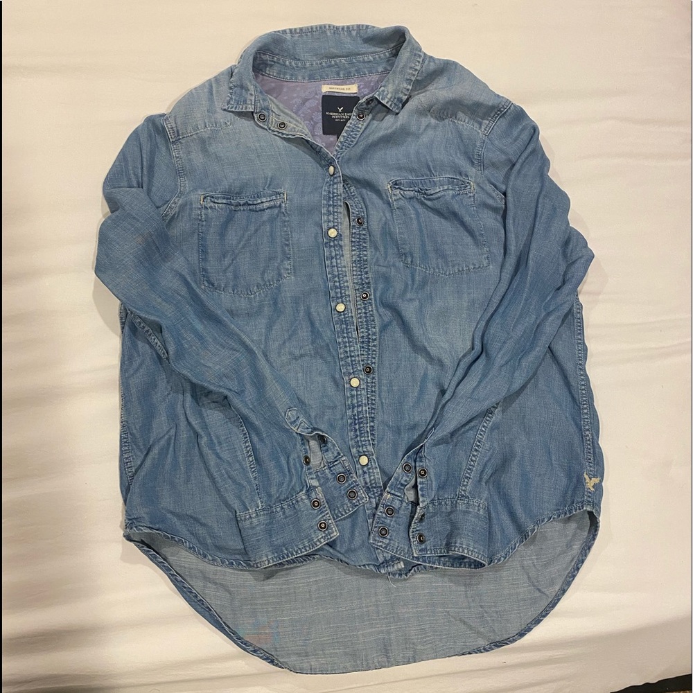 American Eagle Denim Button Up